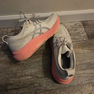 Asics Women's Athletic Shoes - Cream and Pink